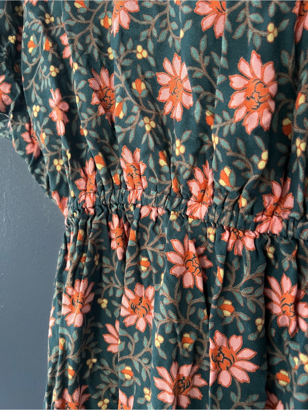 World Market Patterned Maxi Kaftan Dress Floral - Picture 9 of 9